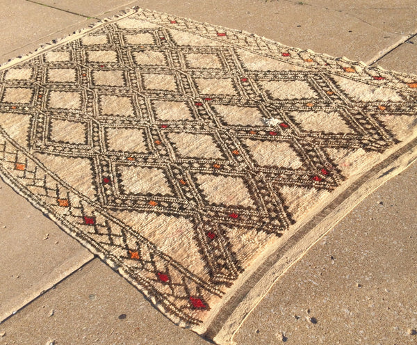 Mid Century Modern Beni Ourain Rug