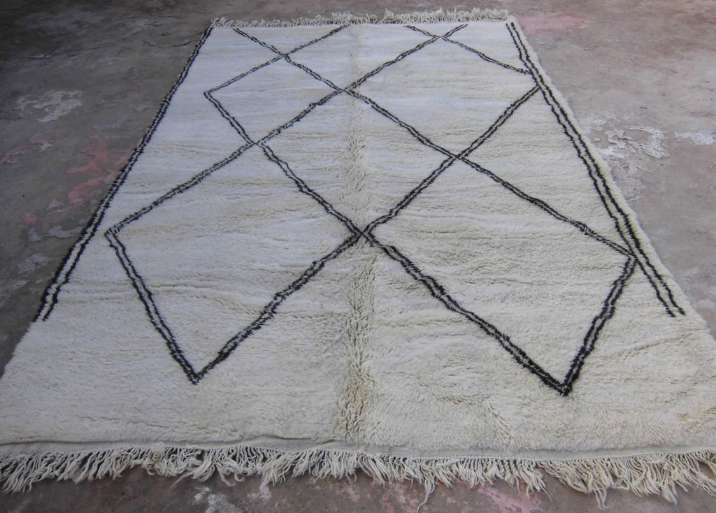 Beni Ourain Handspun Wool Rug